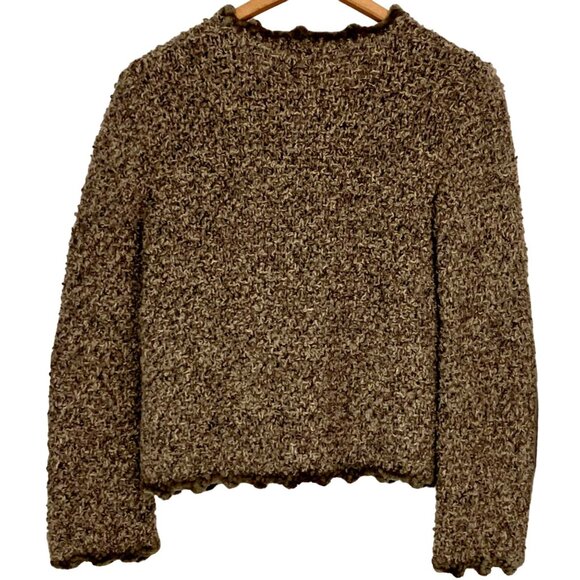 Bespoke Italian Gray Cardigan Sweater Boiled Wool Shirley Carraciolo Size Small - Picture 5 of 9